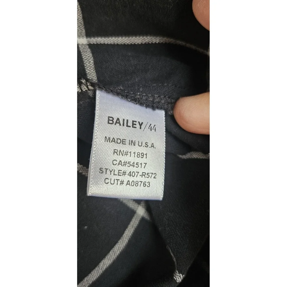 NWT  BAILEY/44 woman Sz Small black green plaid‎ dress made in USA